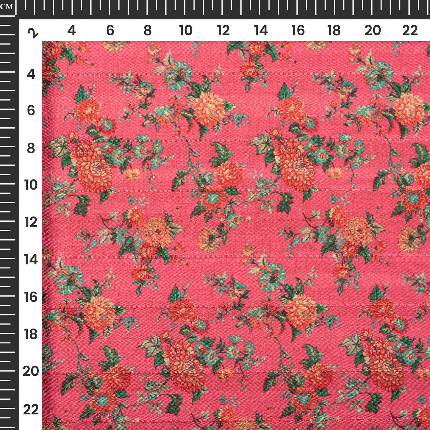 Botenical Floral Digital Print Art Tusser Silk Fabric