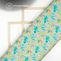 Stunning Floral Digital Print Bemberg Chiffon Fabric