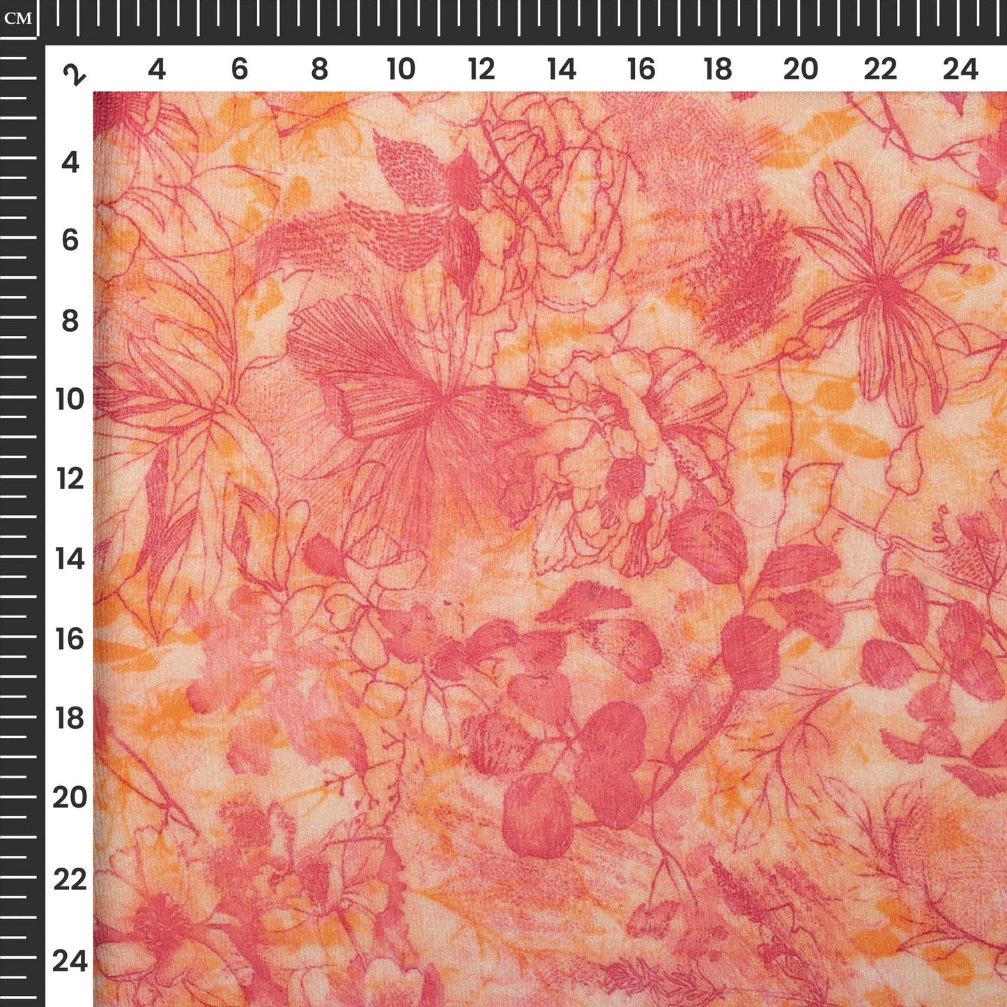 Gorgeous Floral Digital Print Viscose Chinnon Chiffon Fabric