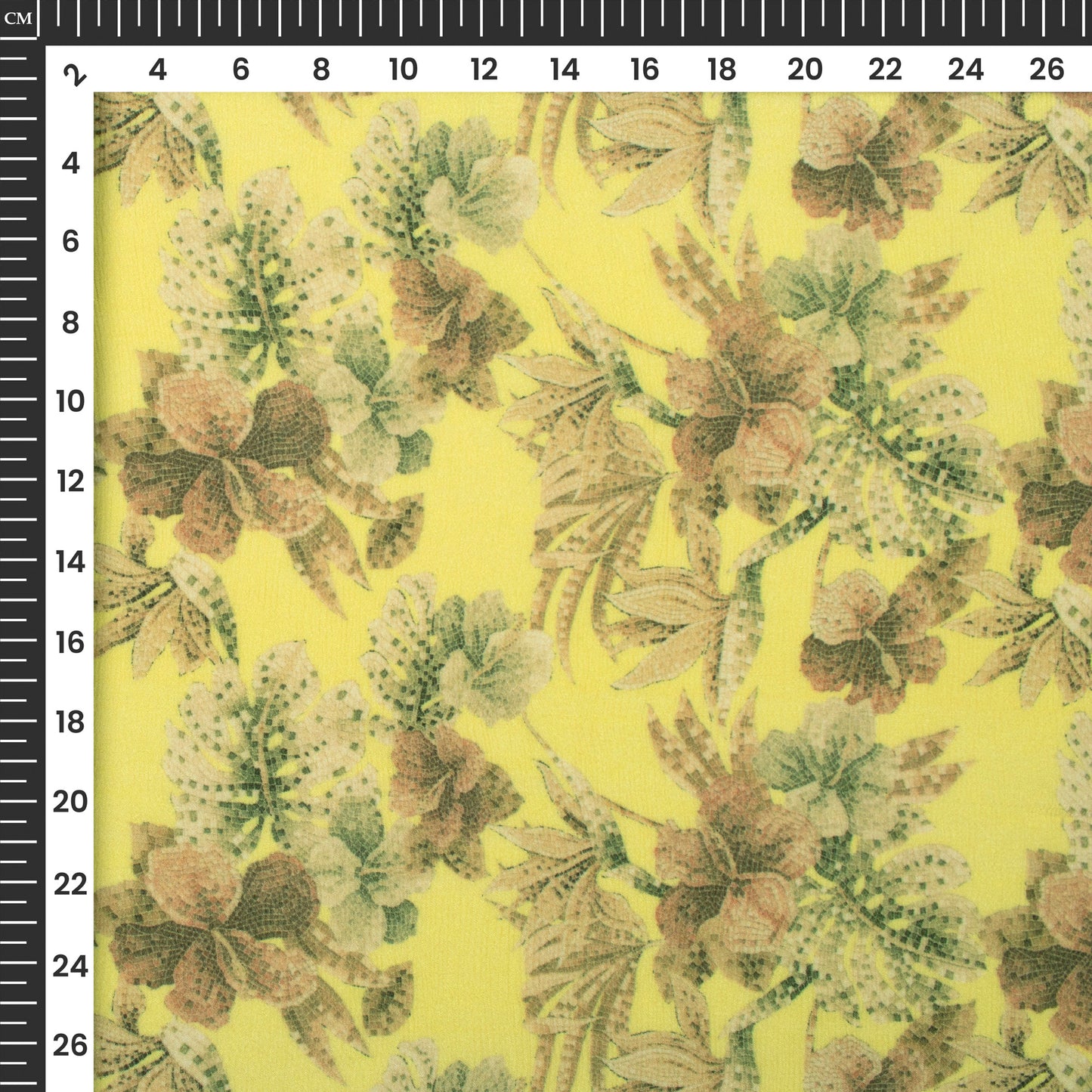 Pleasing Floral Digital Print Viscose Chinnon Chiffon Fabric