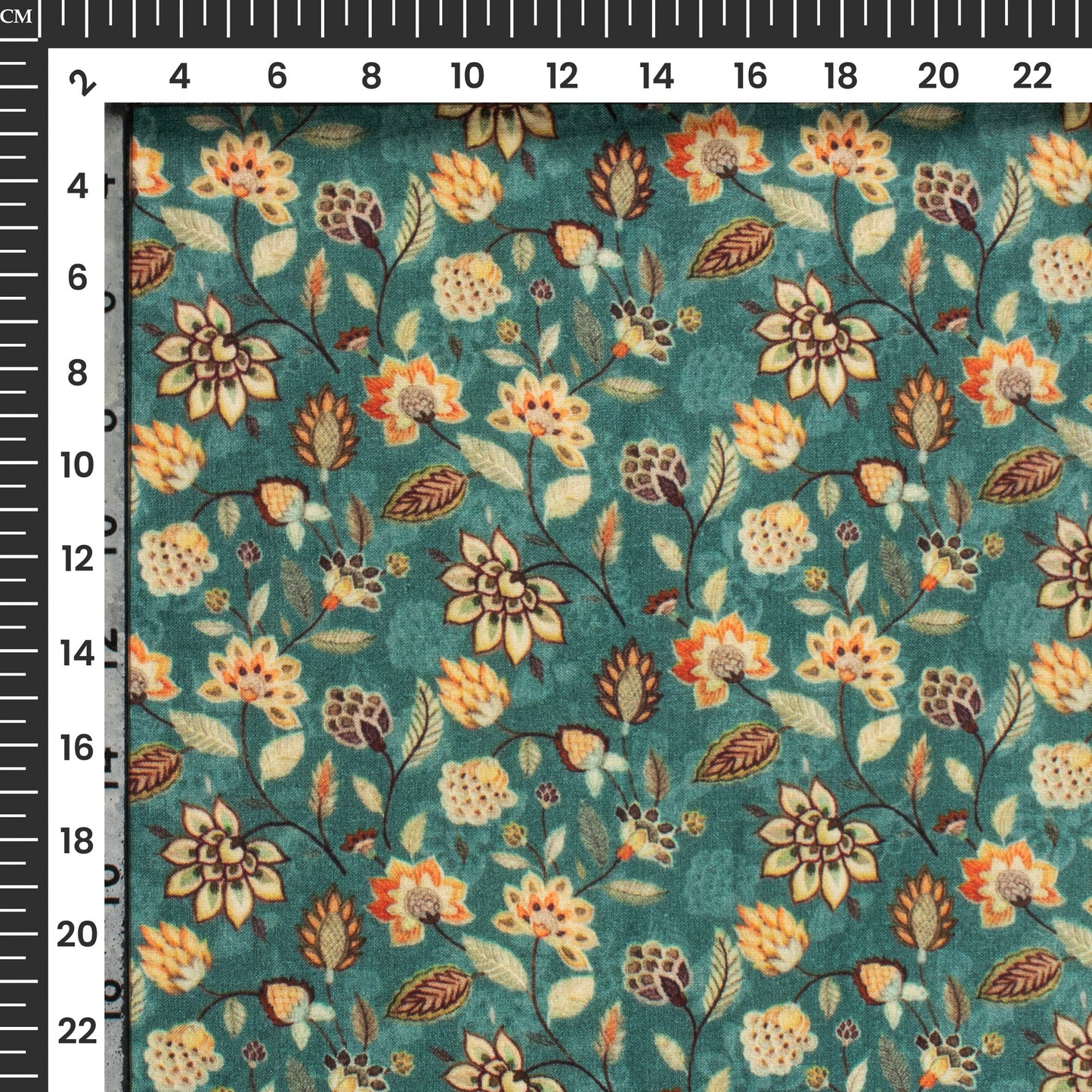 Trendy Floral Digital Print Cotton Cambric Fabric
