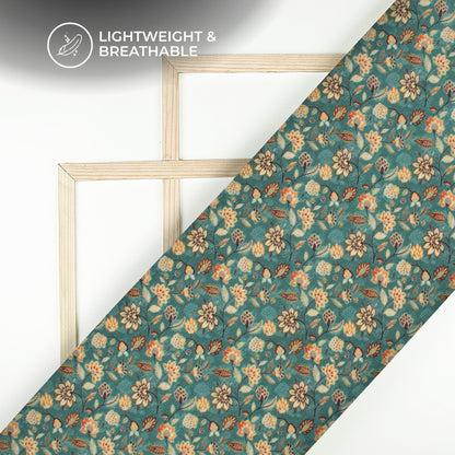 Trendy Floral Digital Print Cotton Cambric Fabric