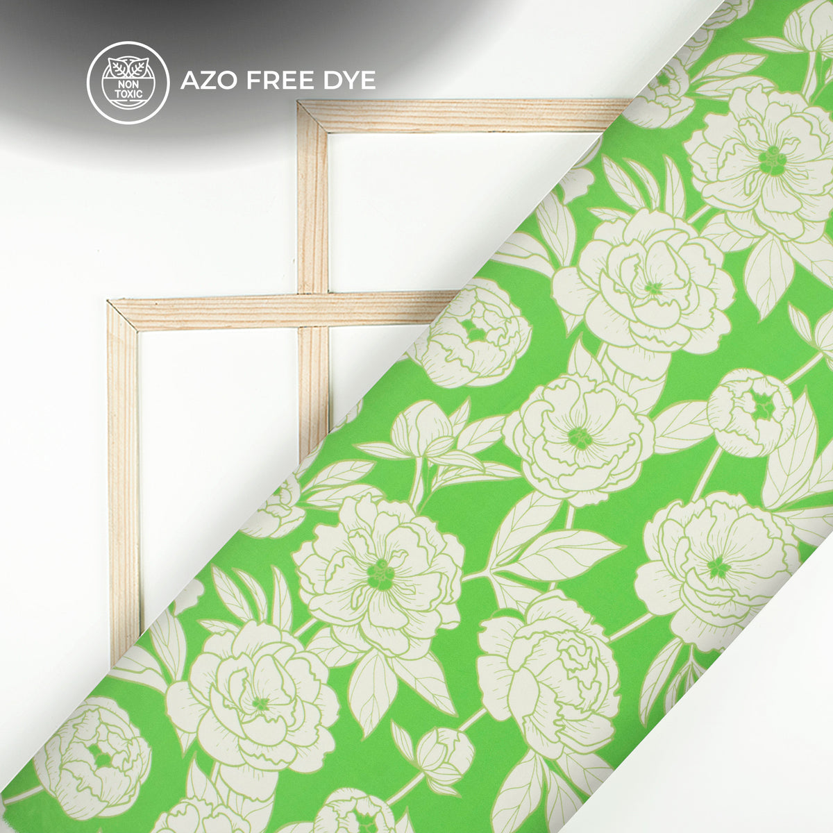 Attractive White Floral Digital Print Crepe Silk Fabric