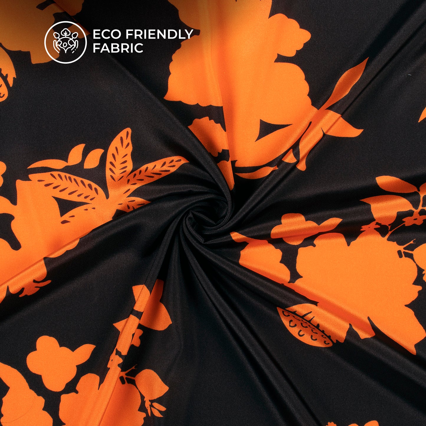 Engaging Floral Digital Print Crepe Silk Fabric