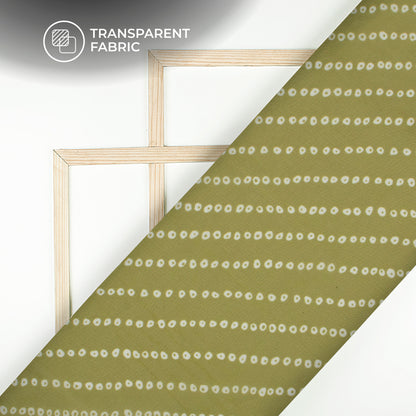 Olive Red Bandhanii Digital Print Matt Organza Fabric