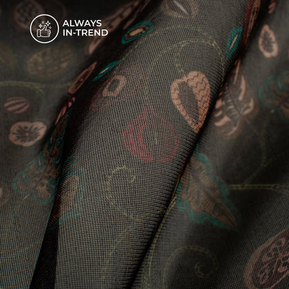 Pleasing Floral Digital Print Matt Organza Fabric