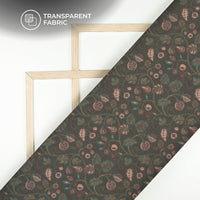 Pleasing Floral Digital Print Matt Organza Fabric