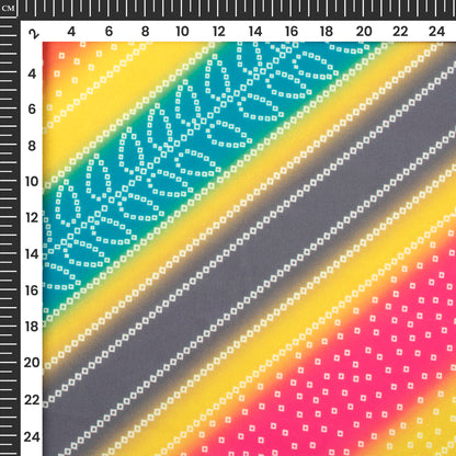 Stylish Bandhanii Digital Print Moss Georgette Fabric(Width 56 Inches)