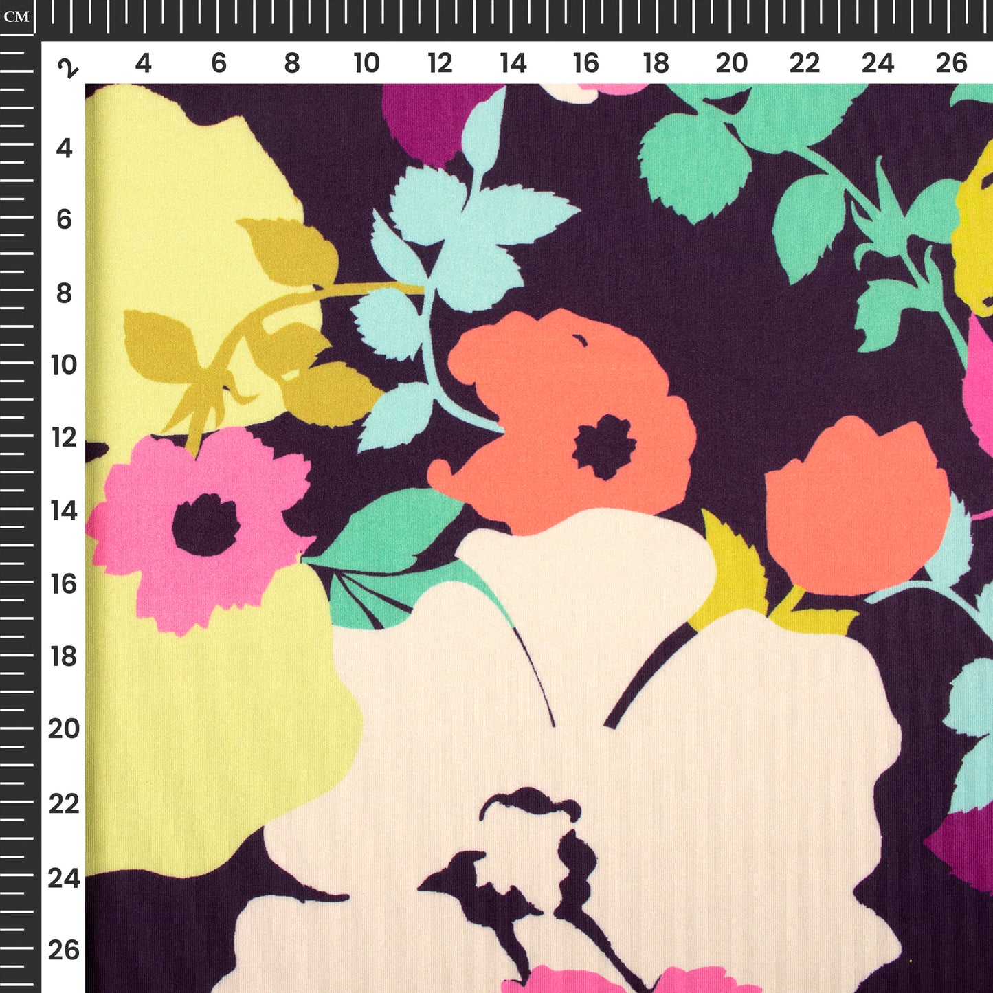 Fascinating Floral Digital Print Lycra Fabric (Width 58 Inches)