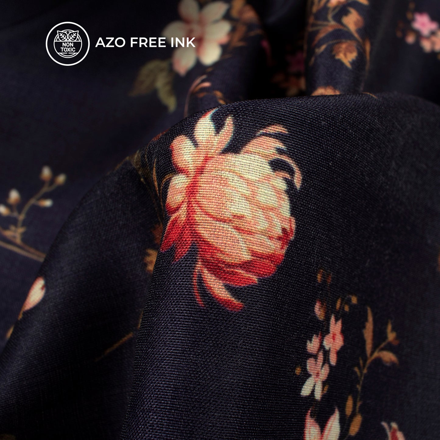 Stunning Floral Digital Print Muslin Fabric