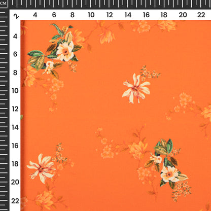 Trendy Floral Pattern Digital Print Rayon Fabric