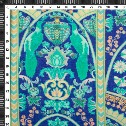 Royal Traditional Digital Print Viscose Chanderi Fabric