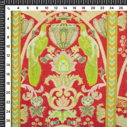 Graceful Traditional Digital Print Viscose Chanderi Fabric