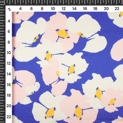 Royal Floral Digital Print Japan Satin Fabric