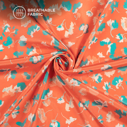 Floral Digital Print Crepe Silk Fabric