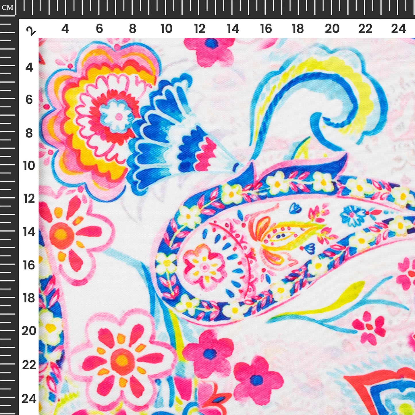 Traditional Multi Color Digital Print Rayon Fabric