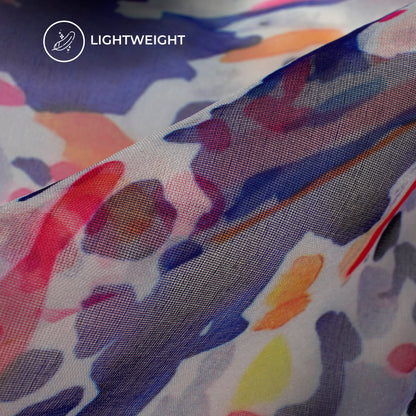 Attractive Abstract Digital Print Matt Organza Fabric