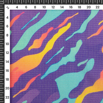 Abstract Digital Print Kota Doria Fabric