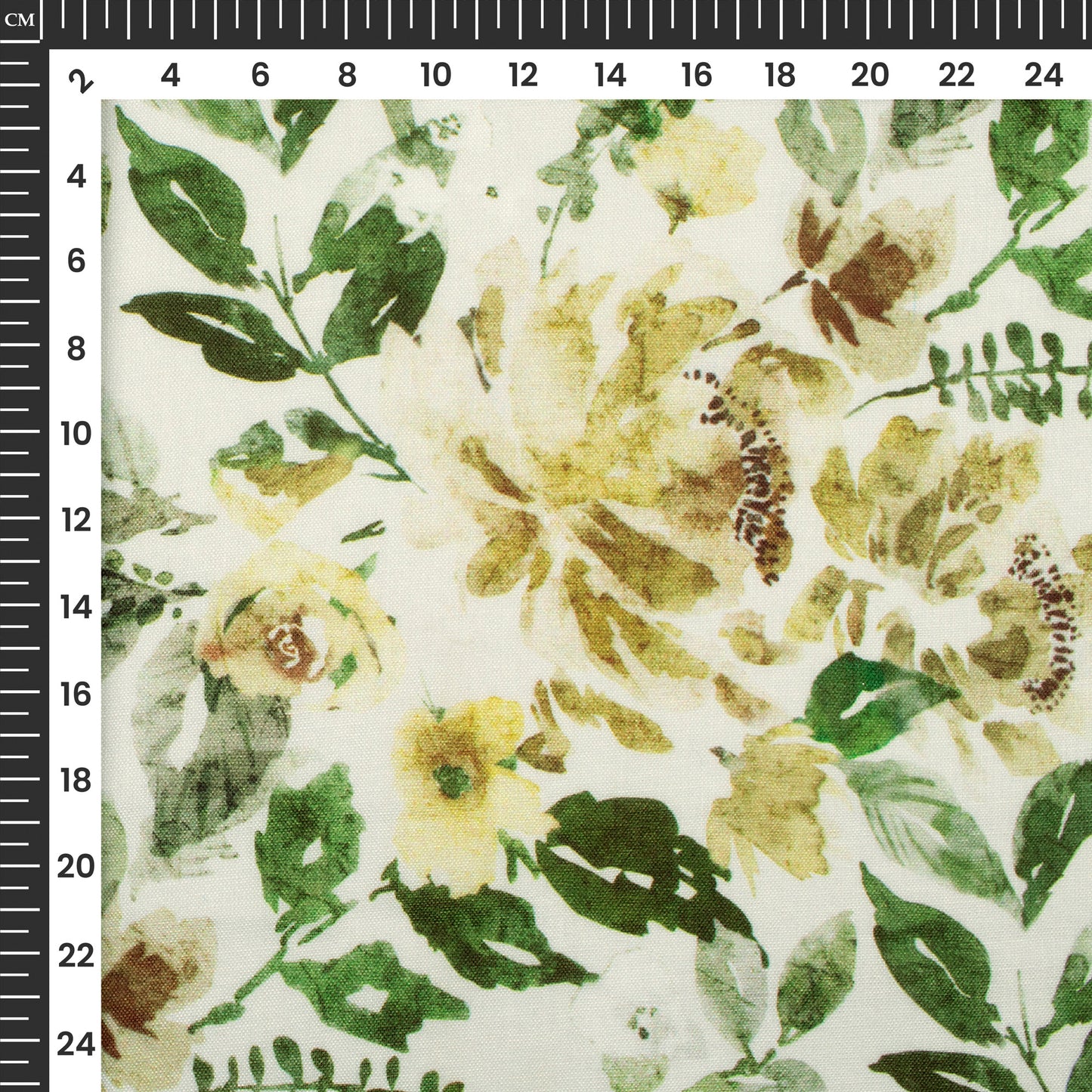 Exclusive Leafage Digital Print Poly Linen Fabric