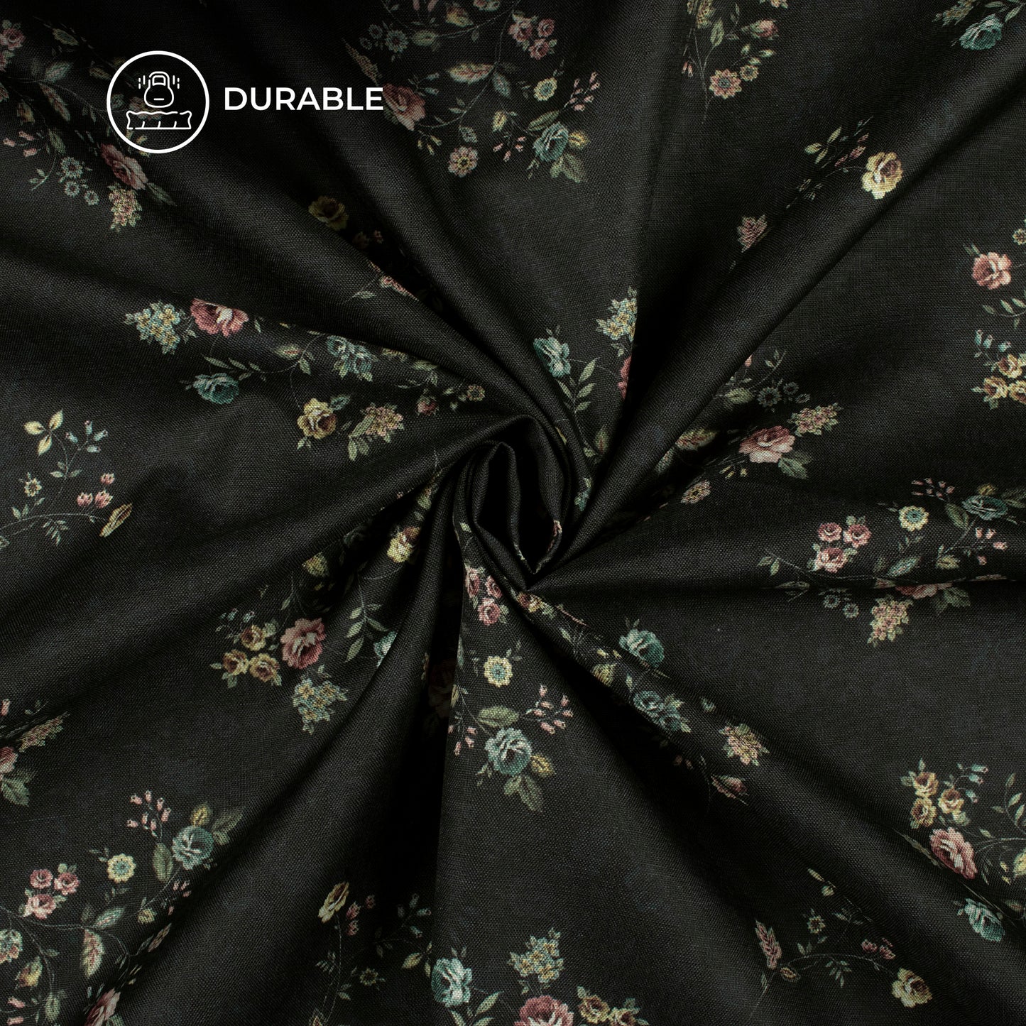 Floral Digital Print Poly Linen Fabric