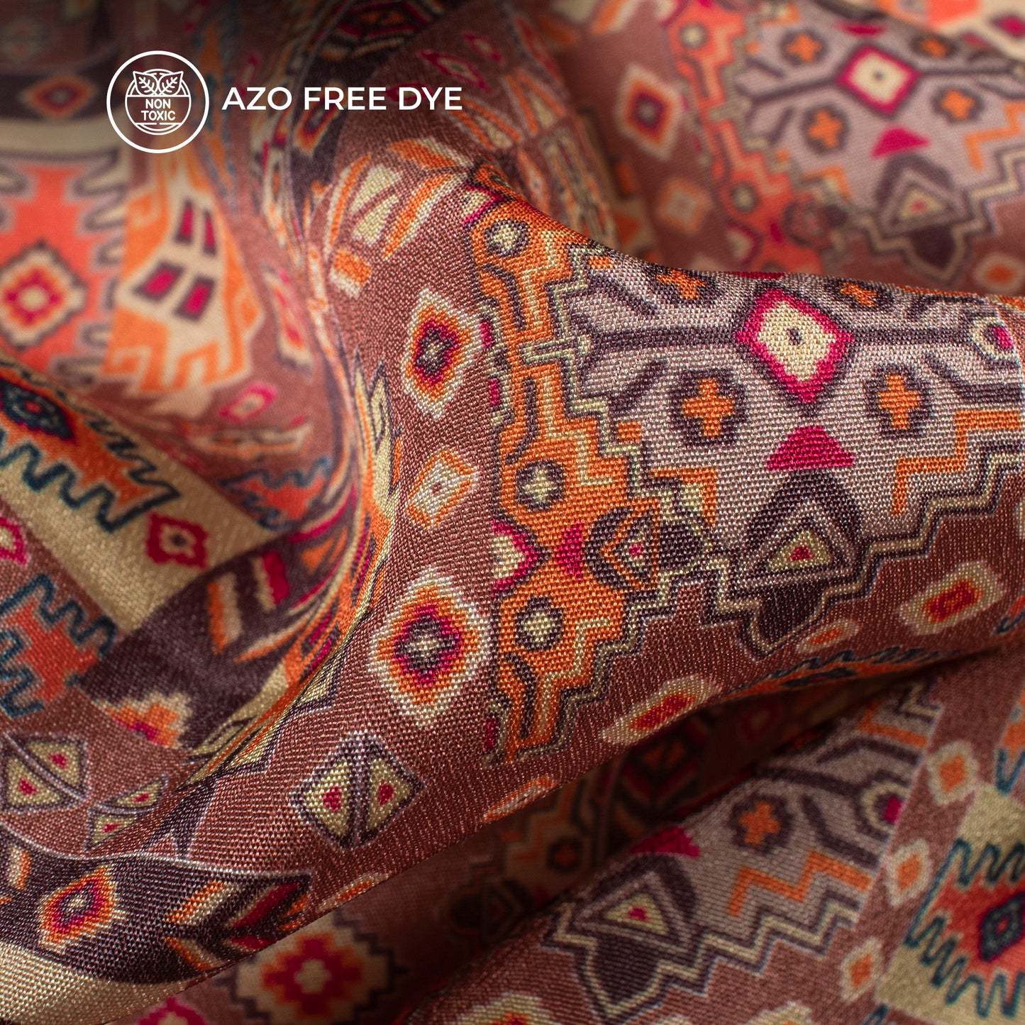 Trending Ethnic Digital Print Crepe Silk Fabric