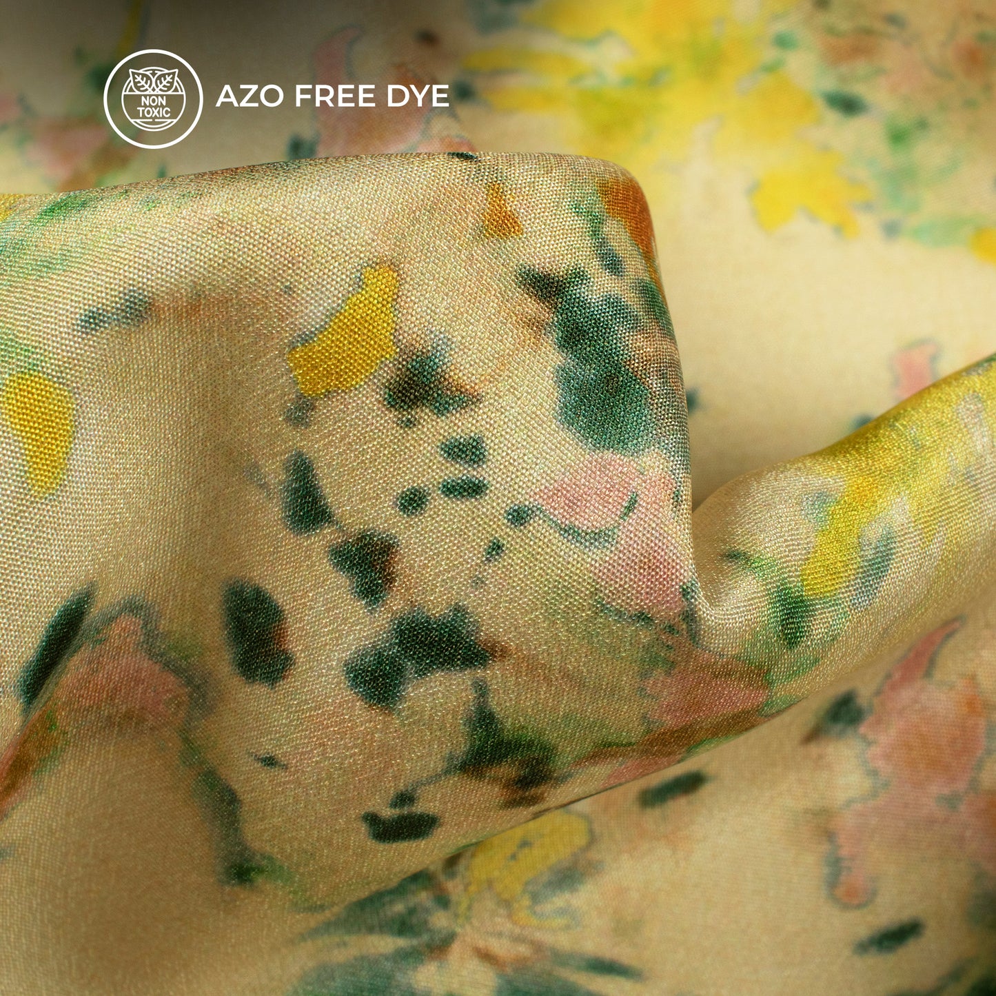 Lovely Floral Digital Print Crepe Silk Fabric
