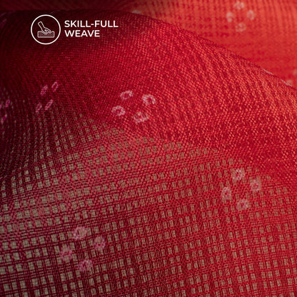 Exclusive Ombre Bandhanii Duo Digital Print Kota Doria Fabric