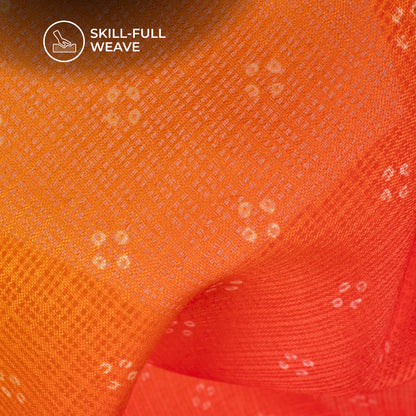 Exclusive Ombre Bandhni Duo Digital Print Kota Doria Fabric