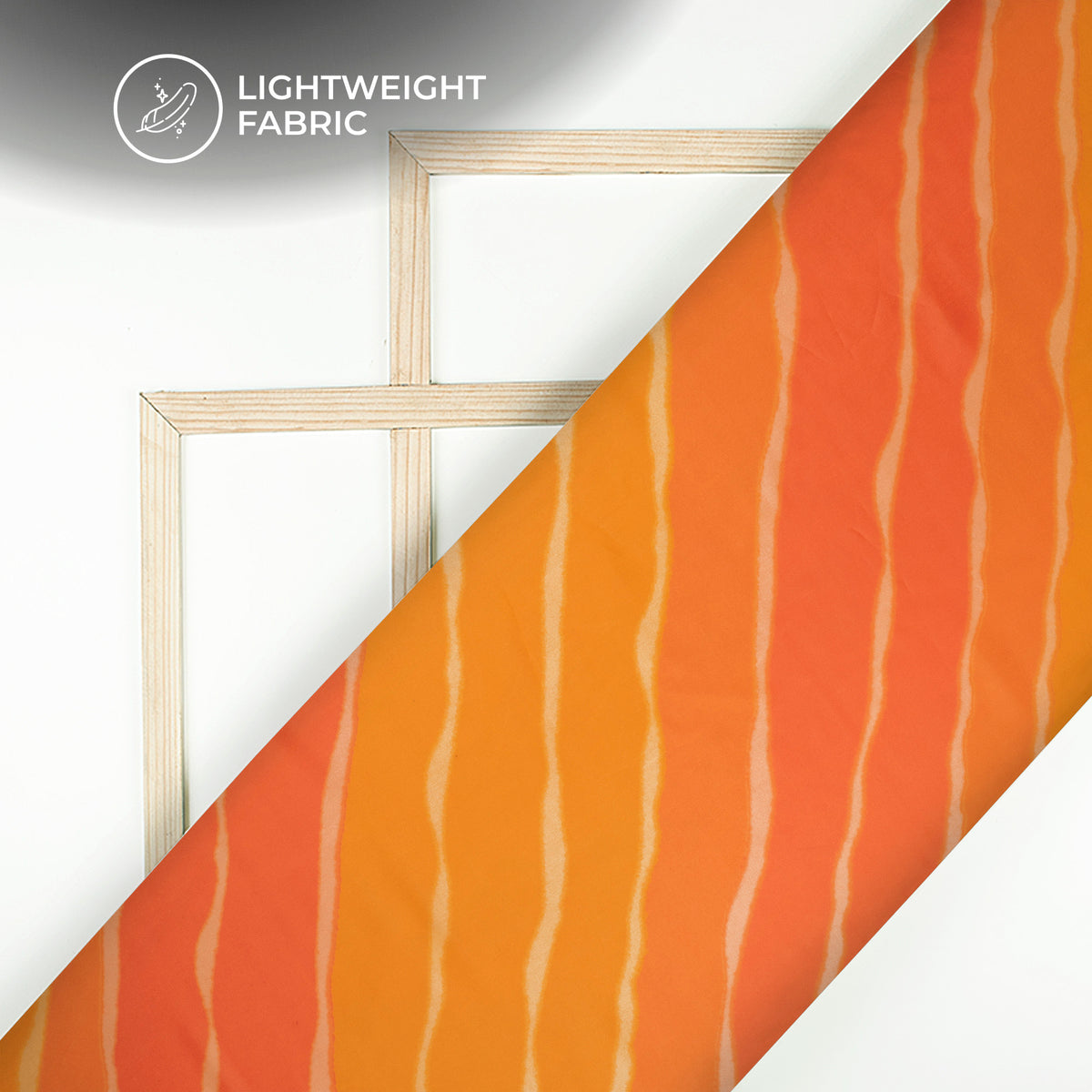 Leheriya Digital Print Organza Satin Fabric
