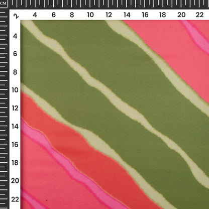 Leheriya Digital Print Organza Satin Fabric