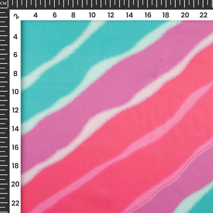 Leheriya Digital Print Organza Satin Fabric