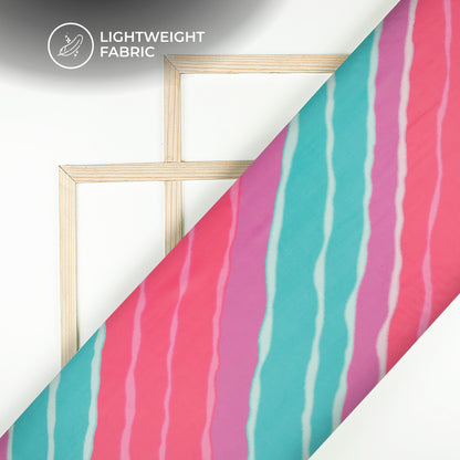 Leheriya Digital Print Organza Satin Fabric