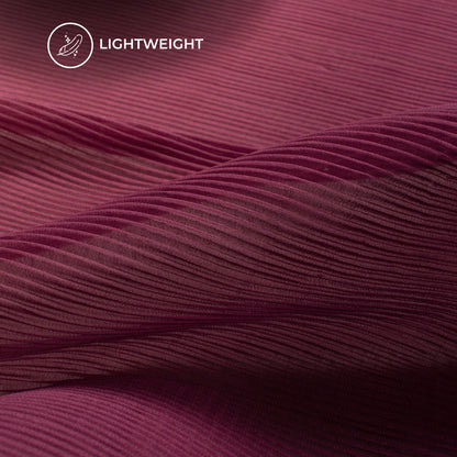Dark Purple Ombre Digital Print Georgette Pleated Fabric