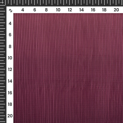 Dark Purple Ombre Digital Print Georgette Pleated Fabric