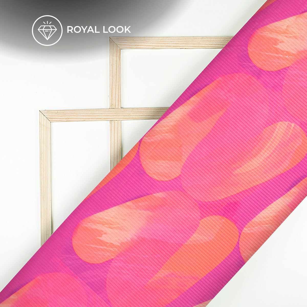 beautiful pink And Purple Quirky Pattern Digital Print Sherwani Fabric