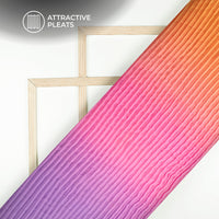 Merigold Ombre Digital Print Japan Satin Pleated Fabric