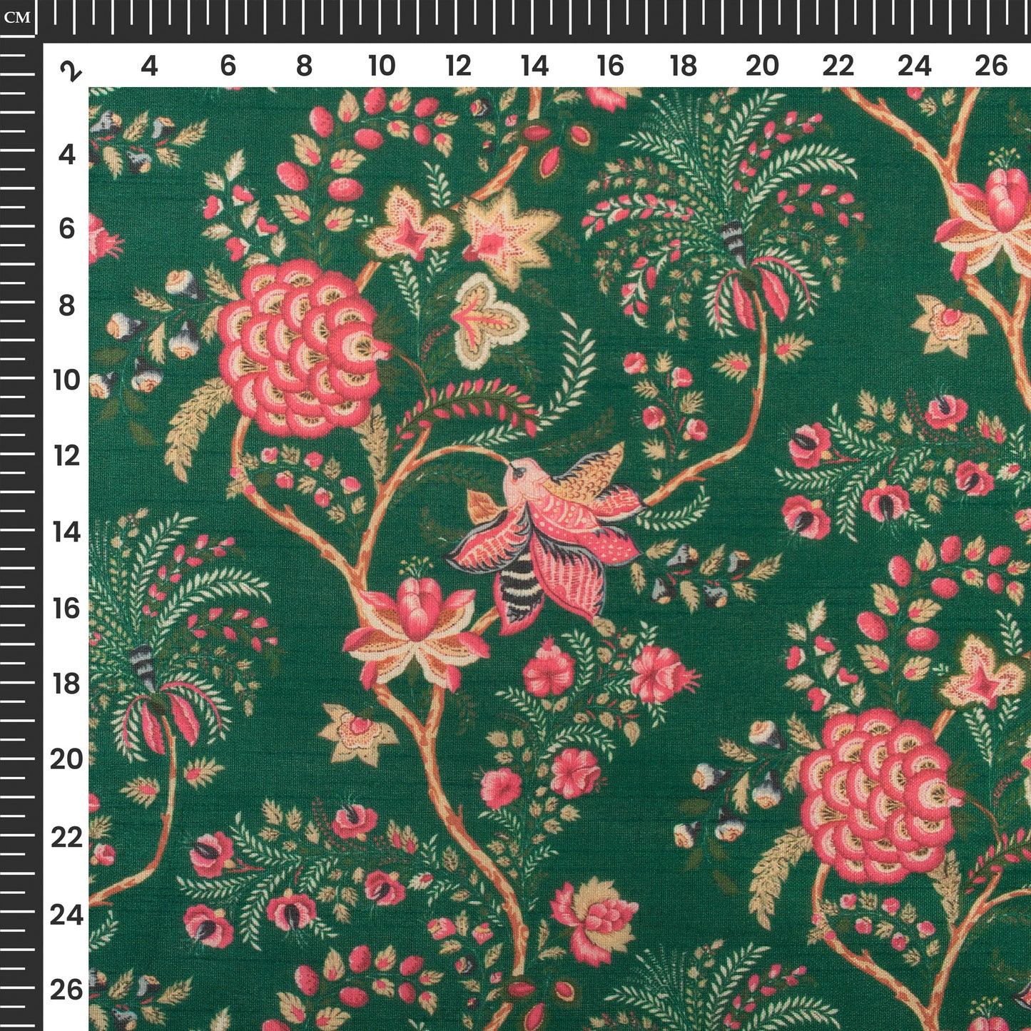 Exclusive Floral Pattern Digital Print Chiku Flat Slik Fabric