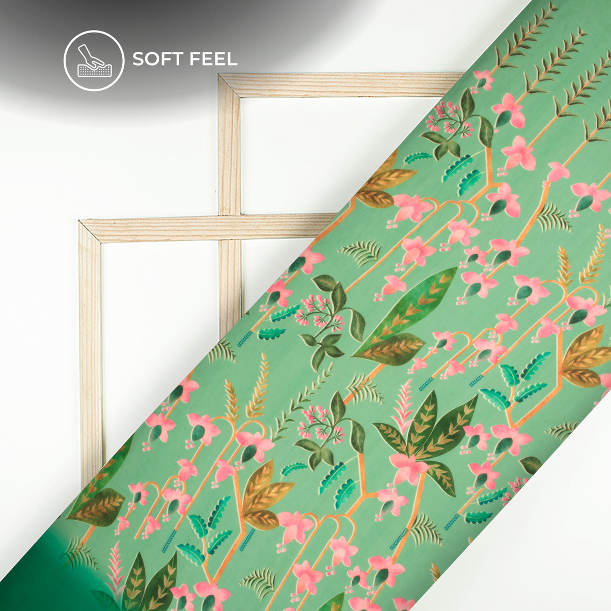 Vintage Floral Digital Print Georgette Fabric