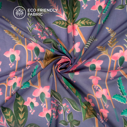 Vintage Floral Digital Print Georgette Fabric