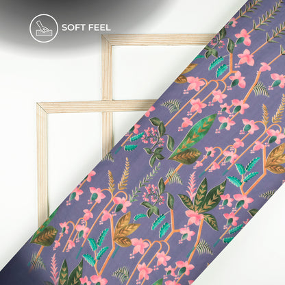 Vintage Floral Digital Print Georgette Fabric