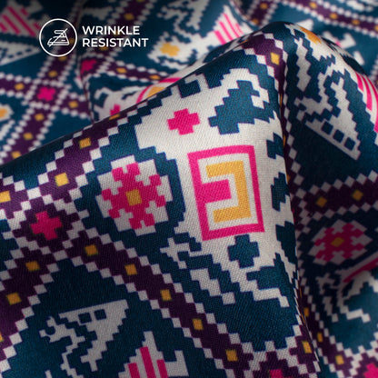 Exclusive Patolaa Digital Print Japan Satin Fabric