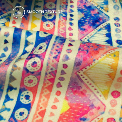 Exclusive Traditional Digital Print Lush Satin Fabric