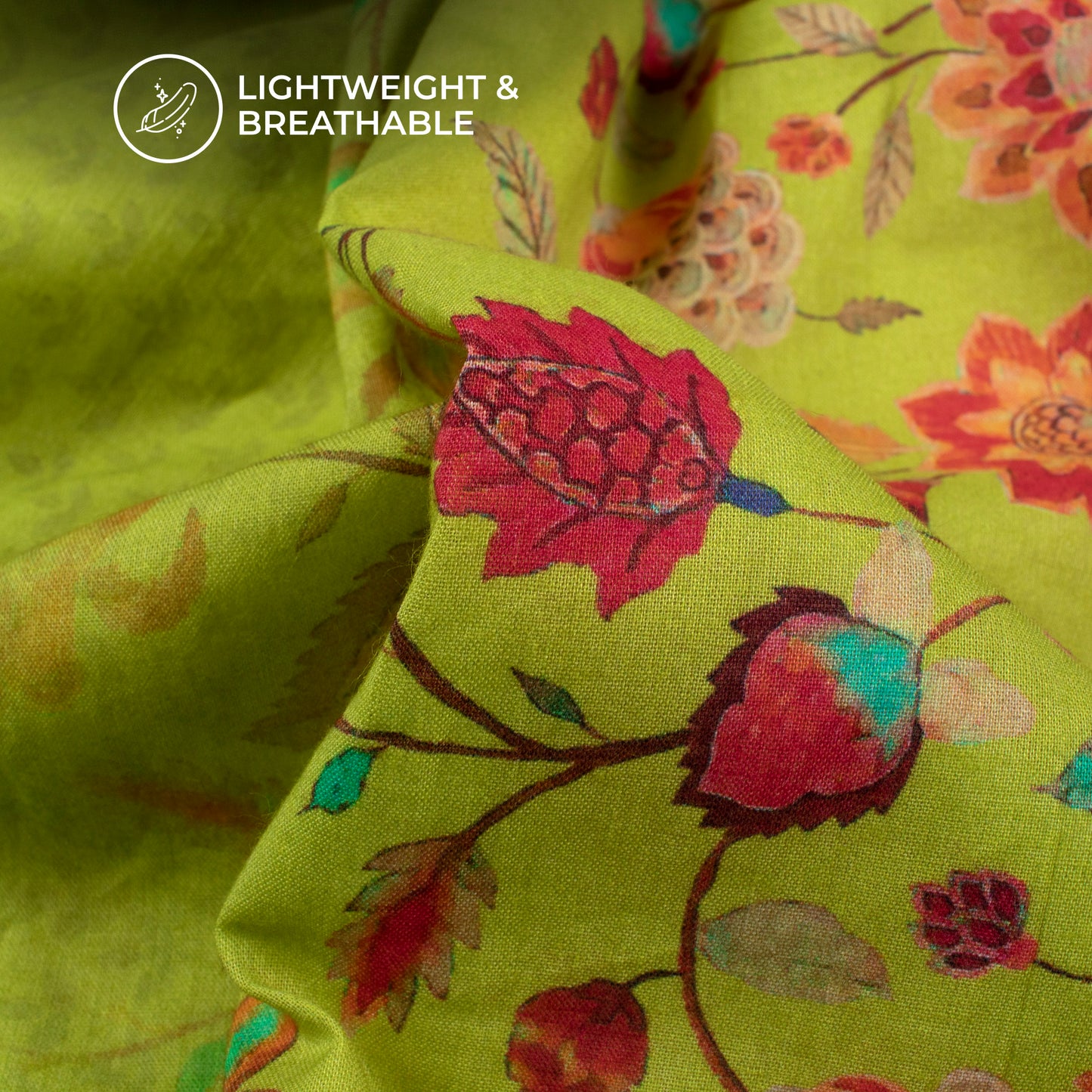 Exclusive Daman Floral Digital Print Cotton Cambric Fabric