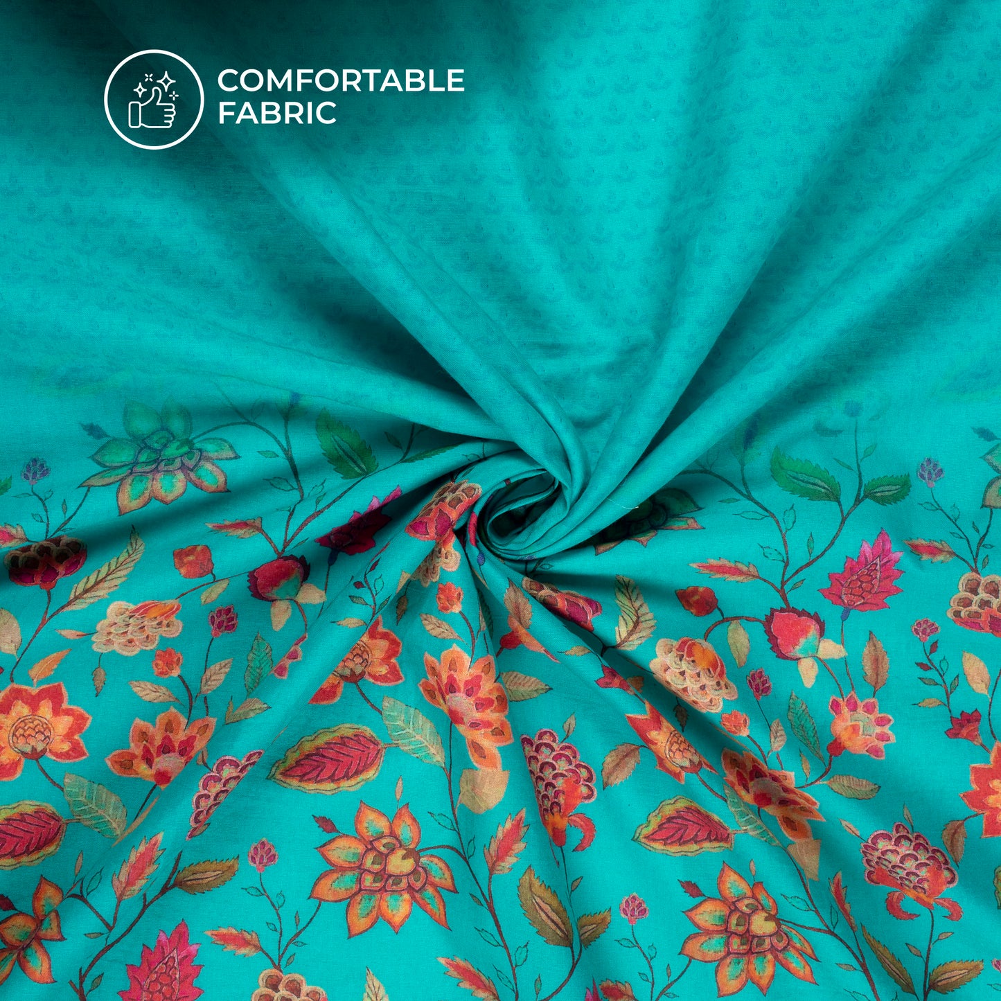 Exclusive Daman Floral Digital Print Cotton Cambric Fabric