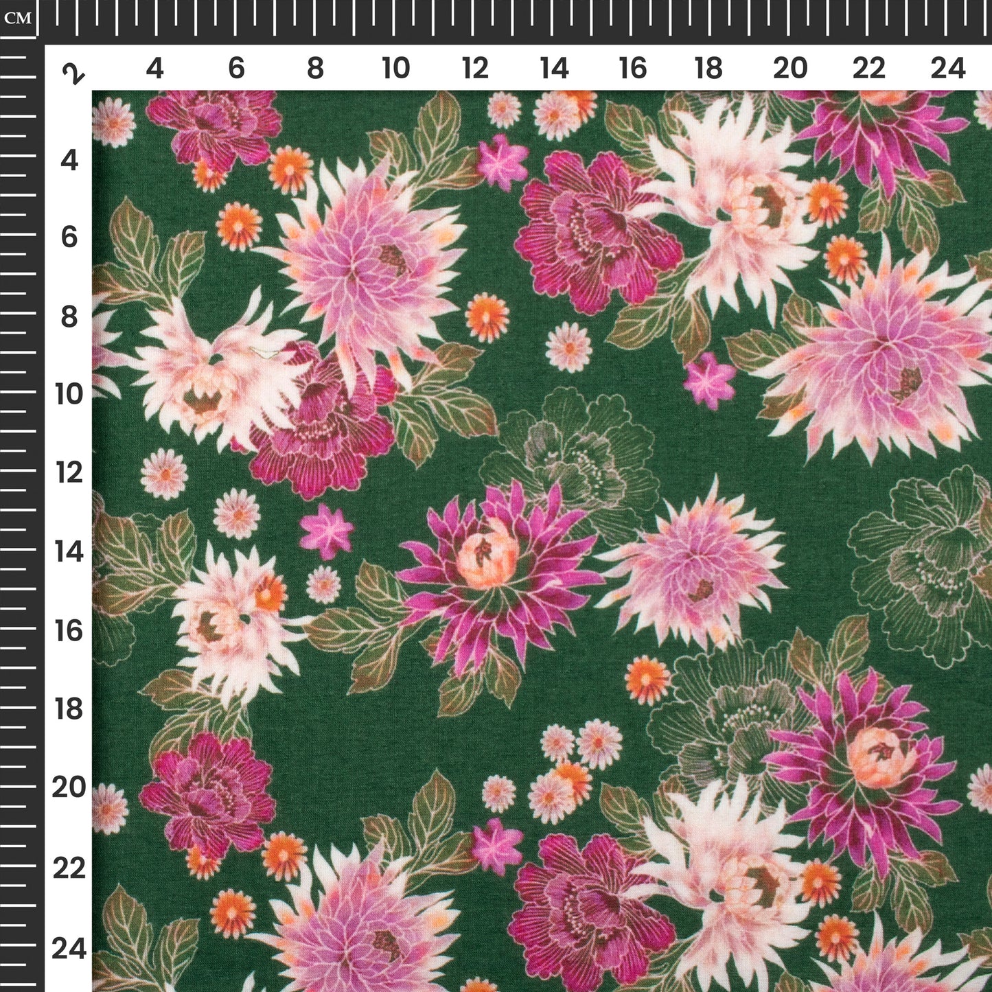 Seamless Floral Digital Print Cotton Cambric Fabric