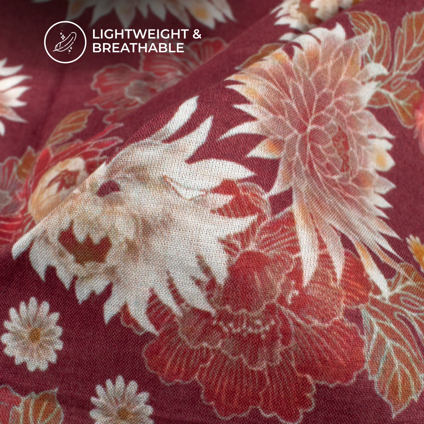 Seamless Floral Digital Print Cotton Cambric Fabric