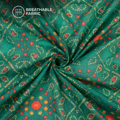Bestselling Bandhanii Digital Print Pure Cotton Mulmul Fabric
