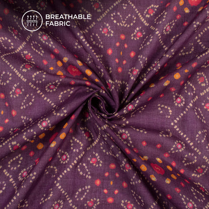 Bestselling Bandhanii Digital Print Pure Cotton Mulmul Fabric