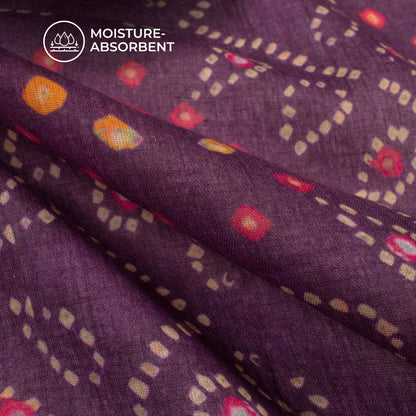 Bestselling Bandhanii Digital Print Pure Cotton Mulmul Fabric