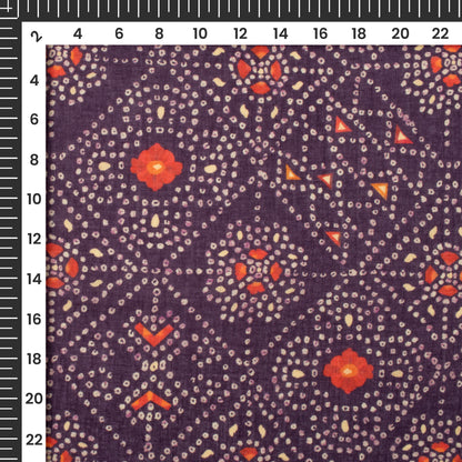 Lovely Bandhanii Digital Print Pure Cotton Mulmul Fabric
